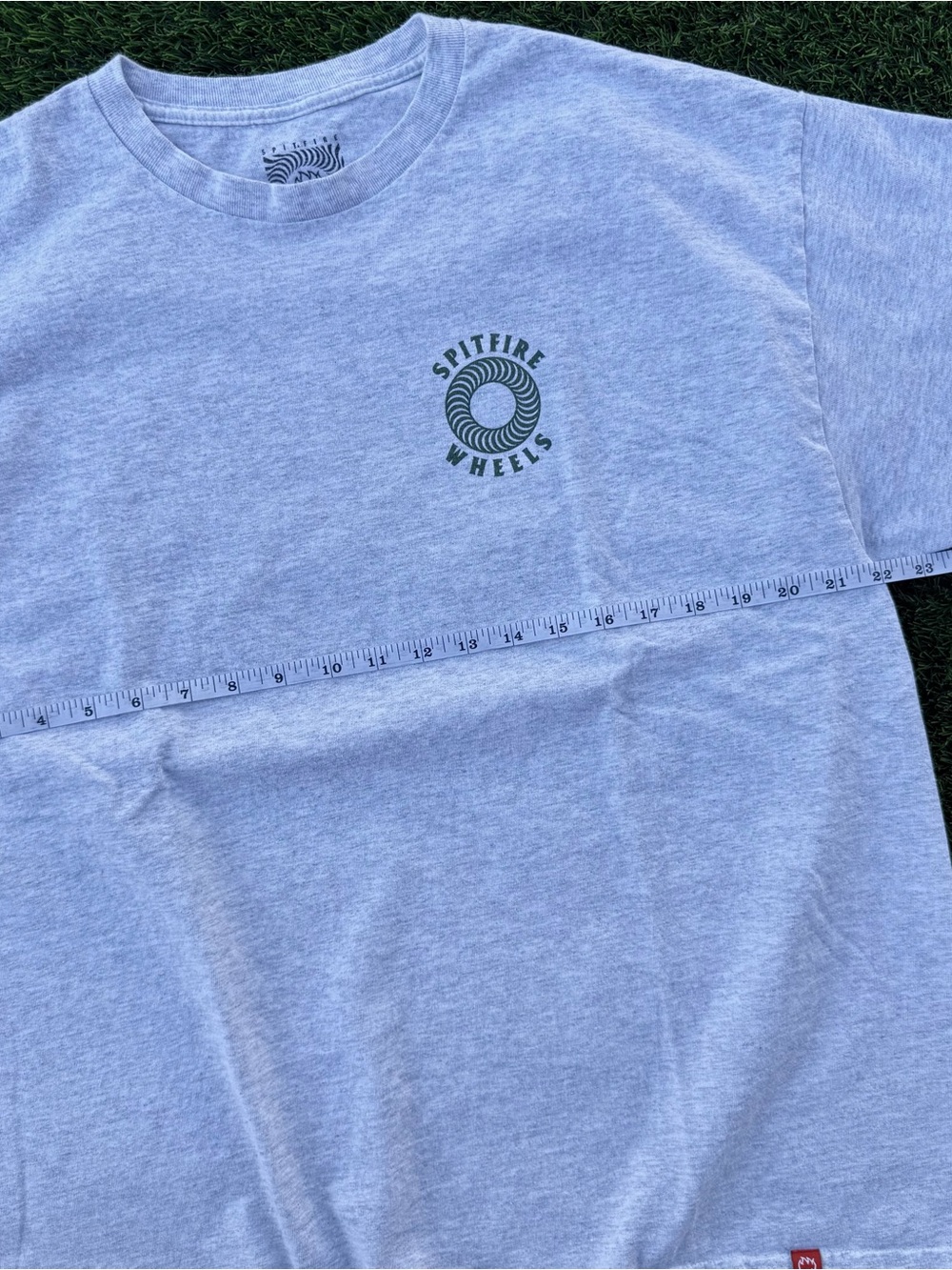 Spitfire Wheels Graphic T-Shirt Gray & Green Baggy Tee Short Sleeve Size XL - Picture 4 of 6